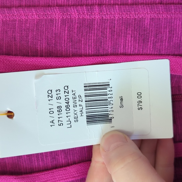 Lucy Pink Sexy Sweat Half Zip Pullover Hoody - Size Small - Picture 5 of 9